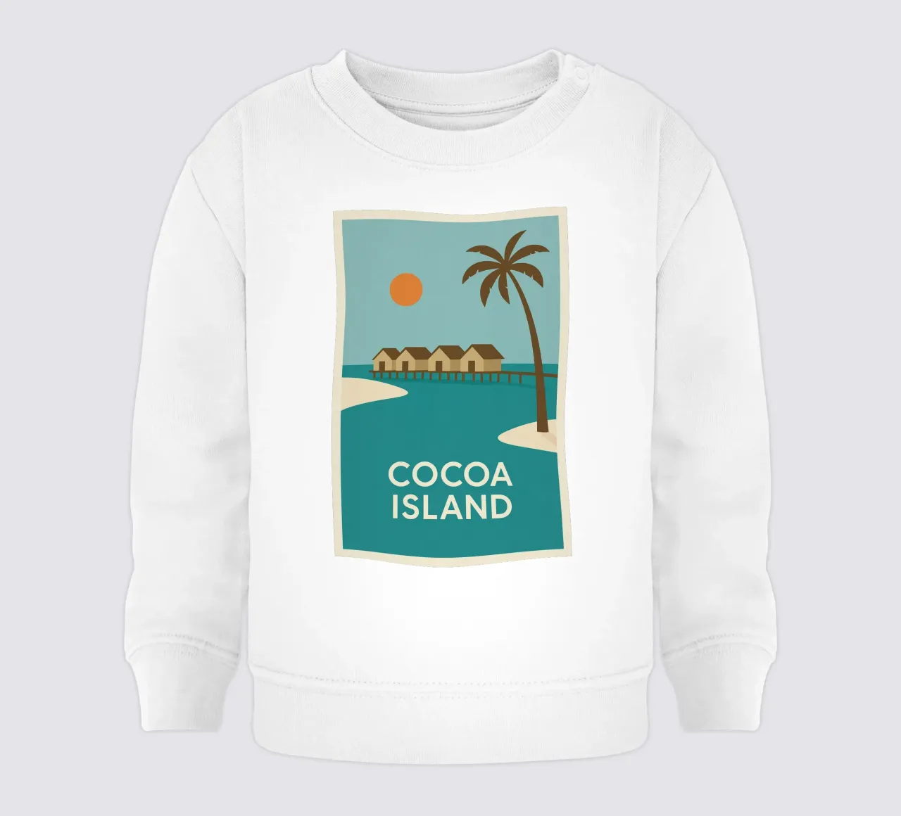 Fuga tropicale sull'isola di Cocoa felpa neonato da JETLAG | affiches voyage