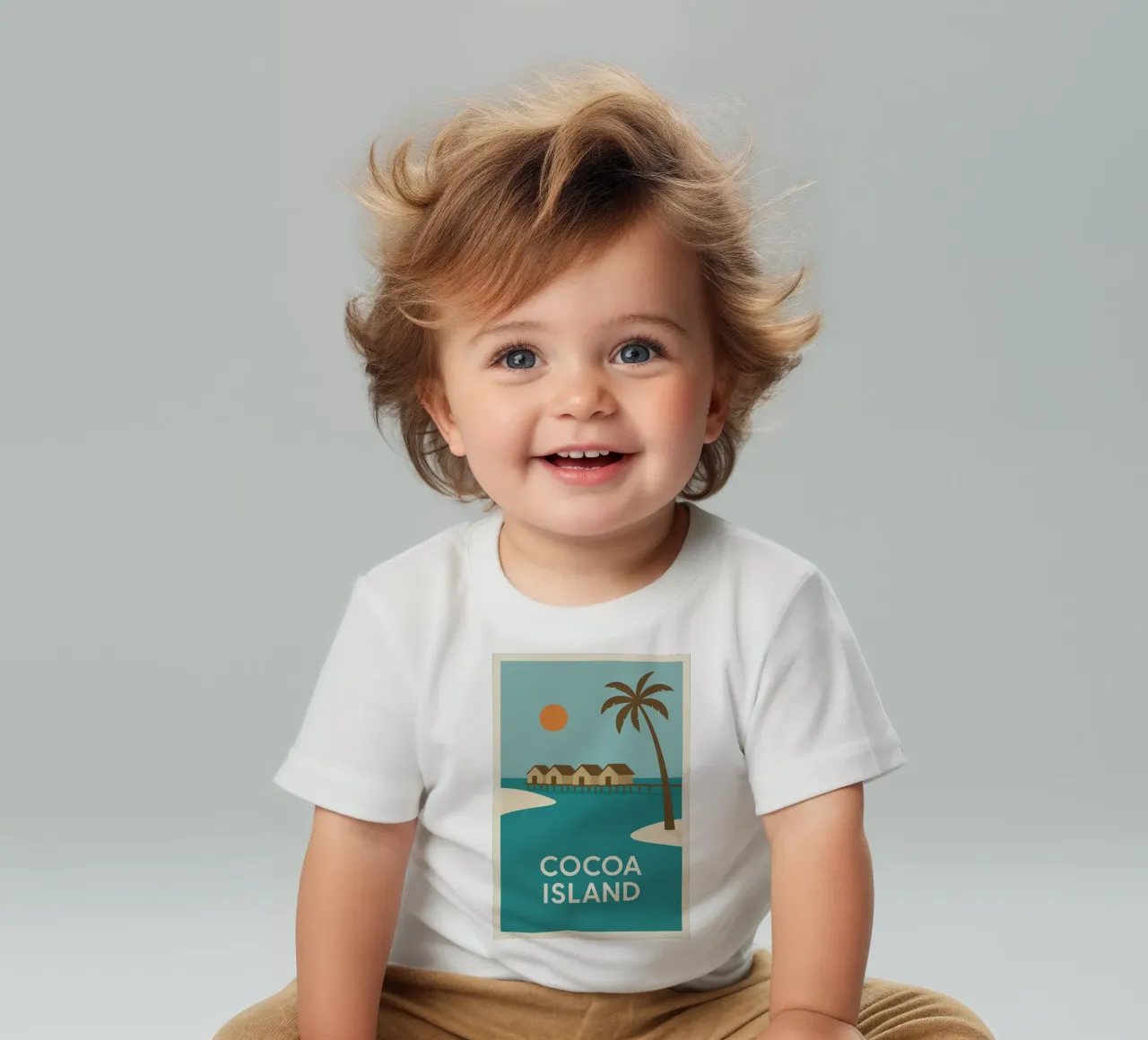 Fuga tropicale sull'isola di Cocoa maglietta neonato da JETLAG | affiches voyage