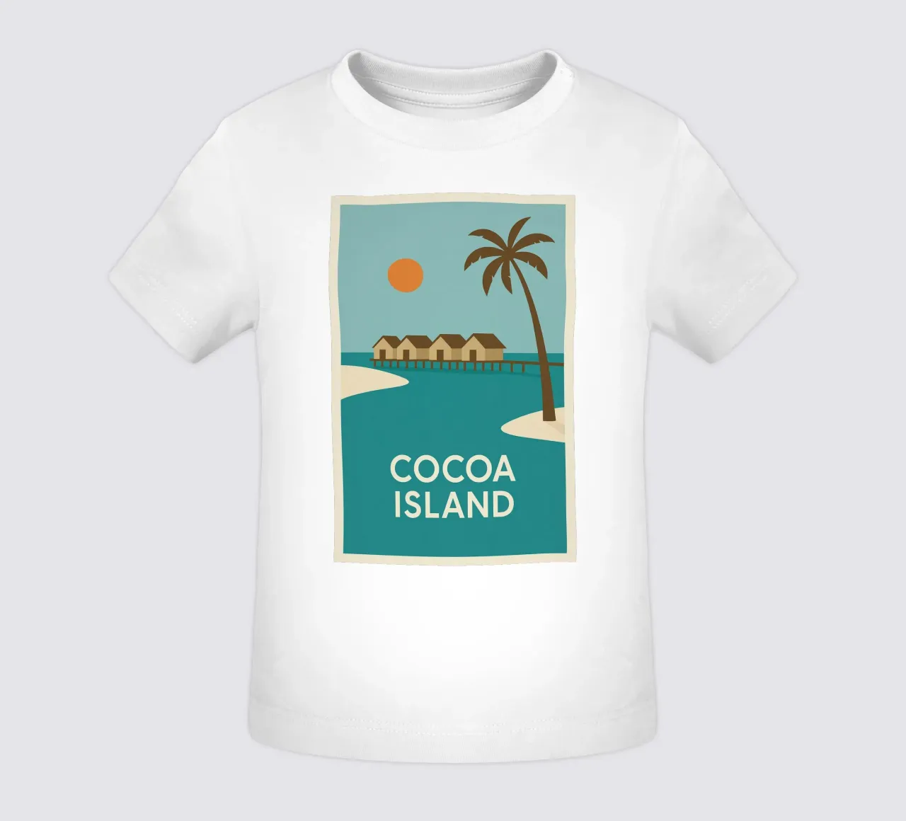 Fuga tropicale sull'isola di Cocoa maglietta neonato da JETLAG | affiches voyage