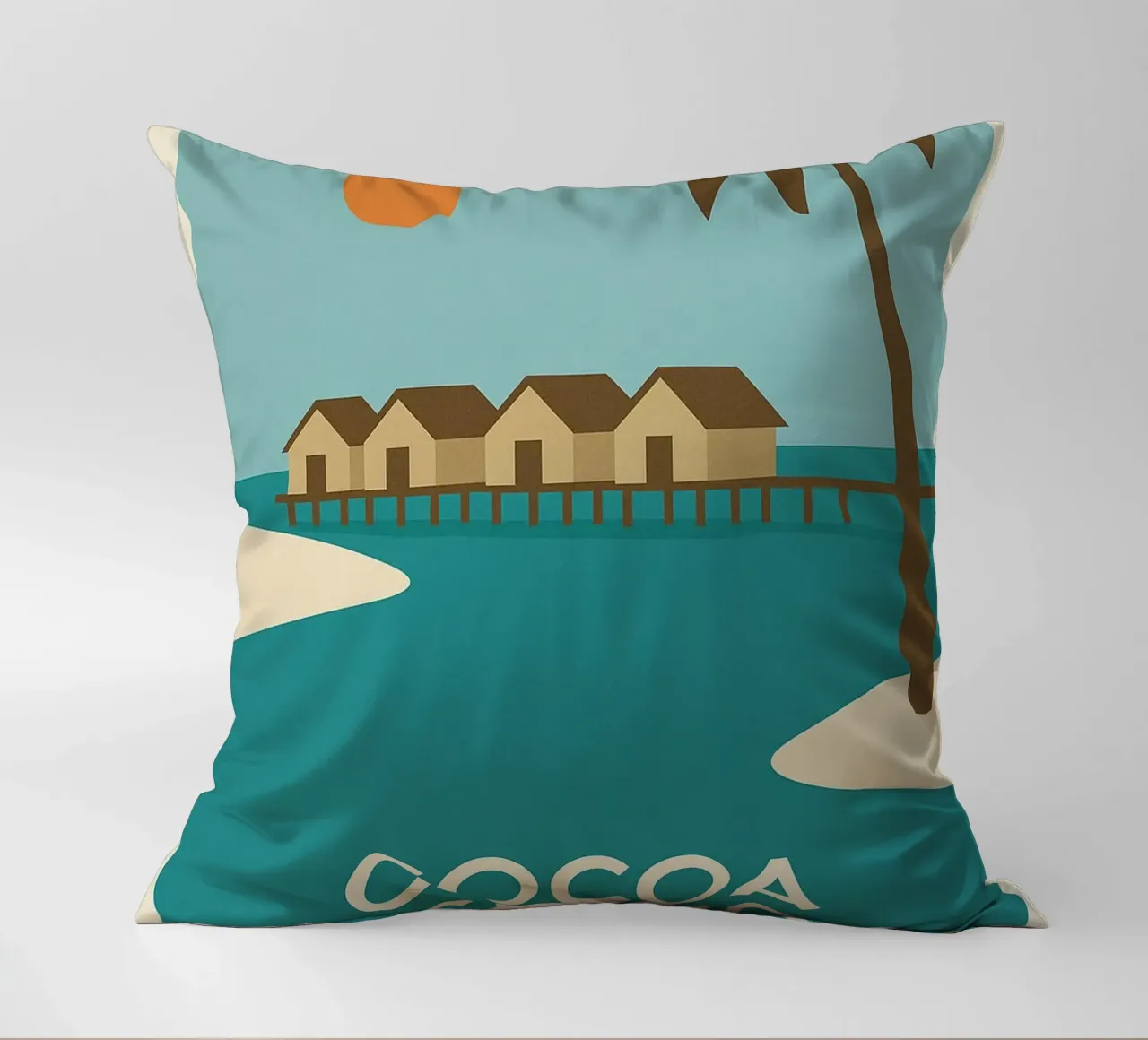 Fuga tropicale sull'isola di Cocoa cuscino da JETLAG | affiches voyage