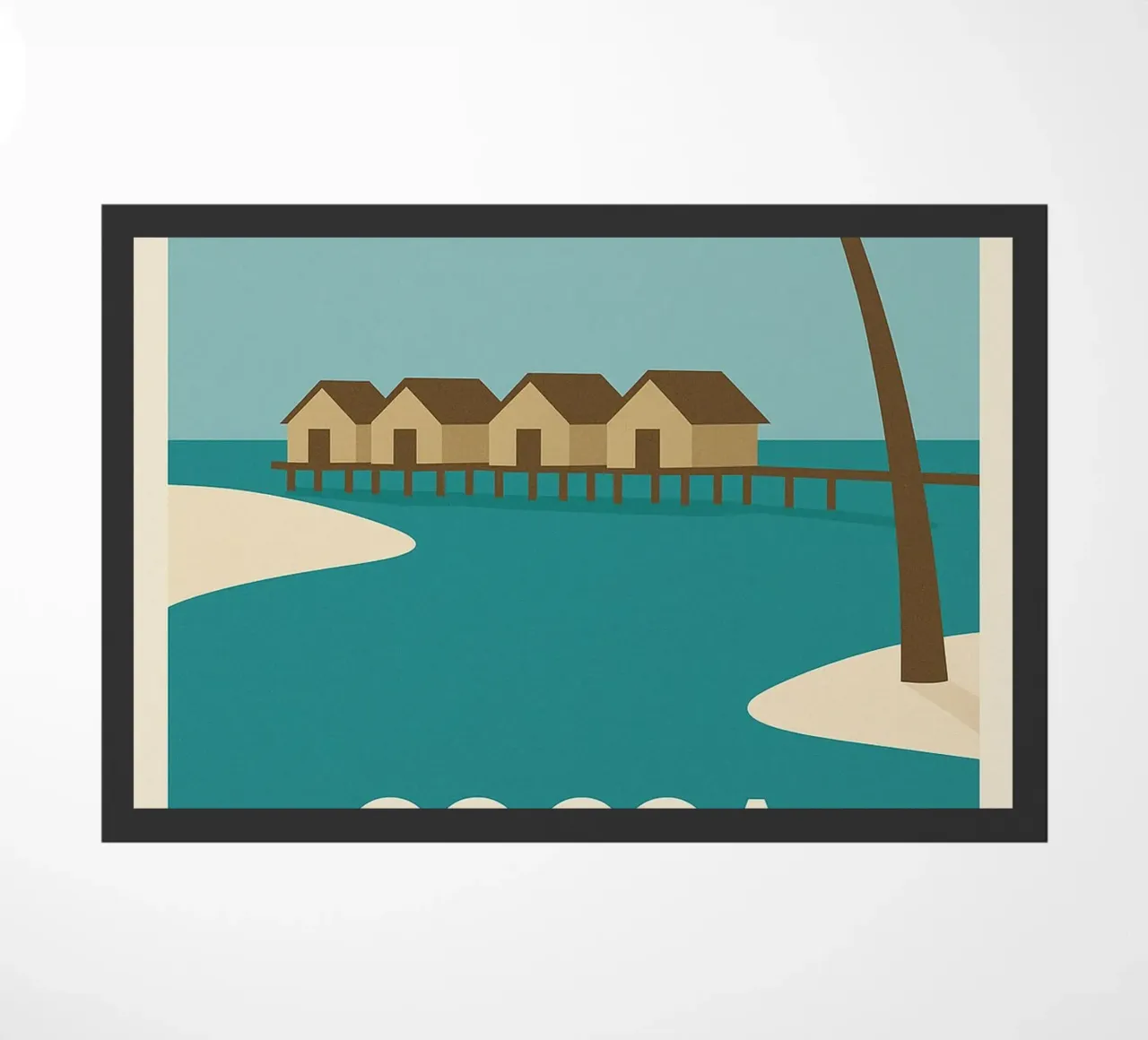Fuga tropicale sull'isola di Cocoa zerbino da JETLAG | affiches voyage