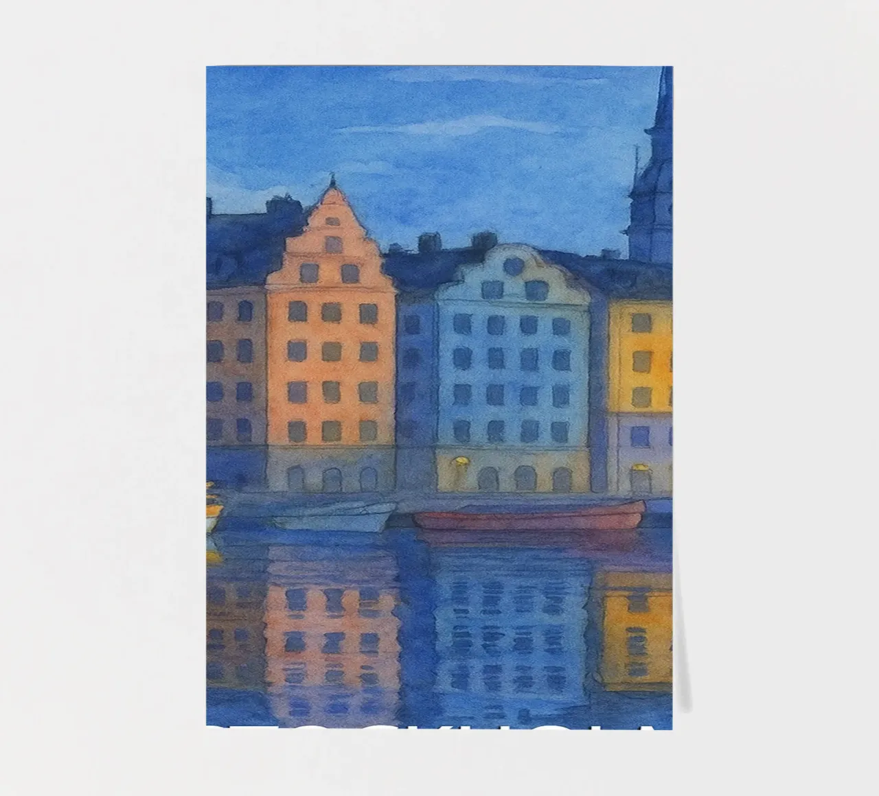 stockholm city painting ilustration sticker sheet by Allghaniz