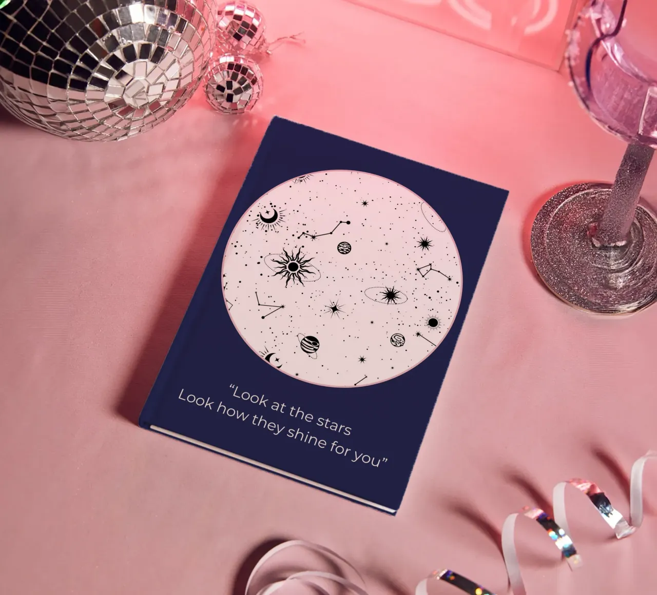 „Look at the stars – Look how they shine for you“ notebook by Grünkraftwerk