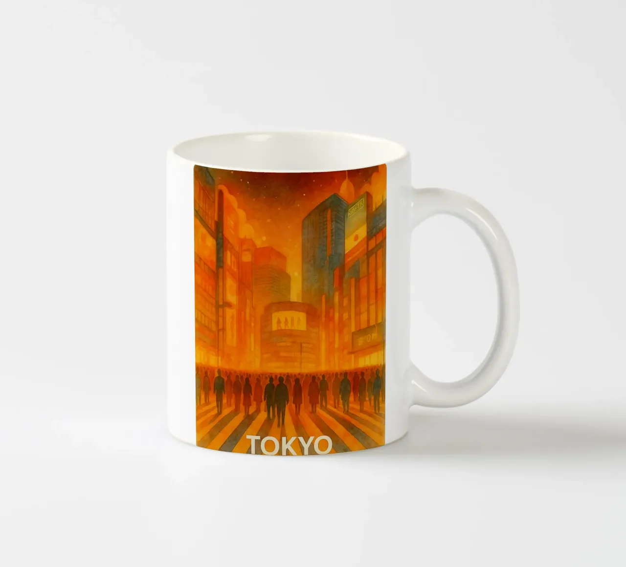 dipinto della città di tokto tazza in ceramica da Allghaniz