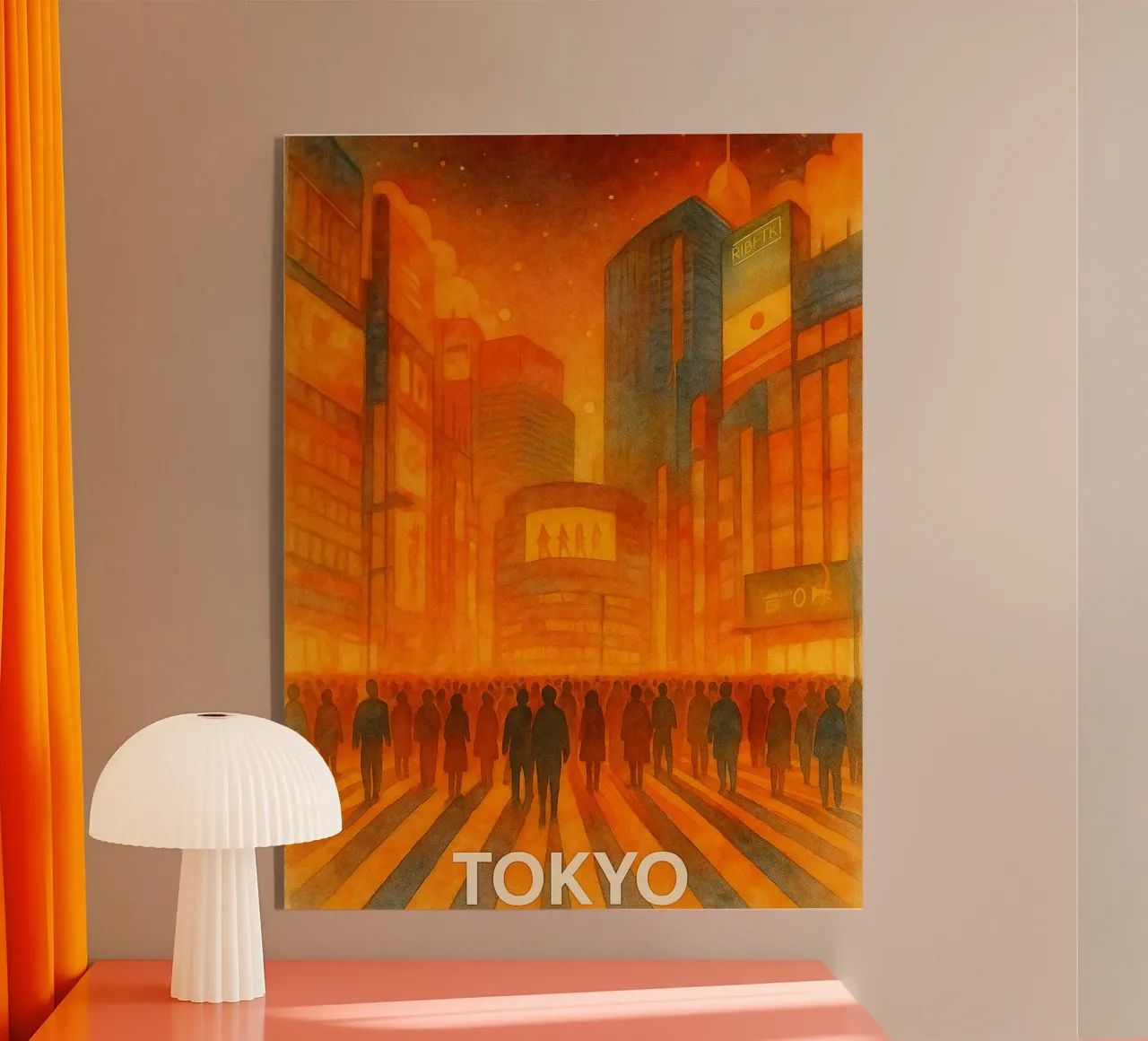 dipinto della città di tokto plexiglass da Allghaniz