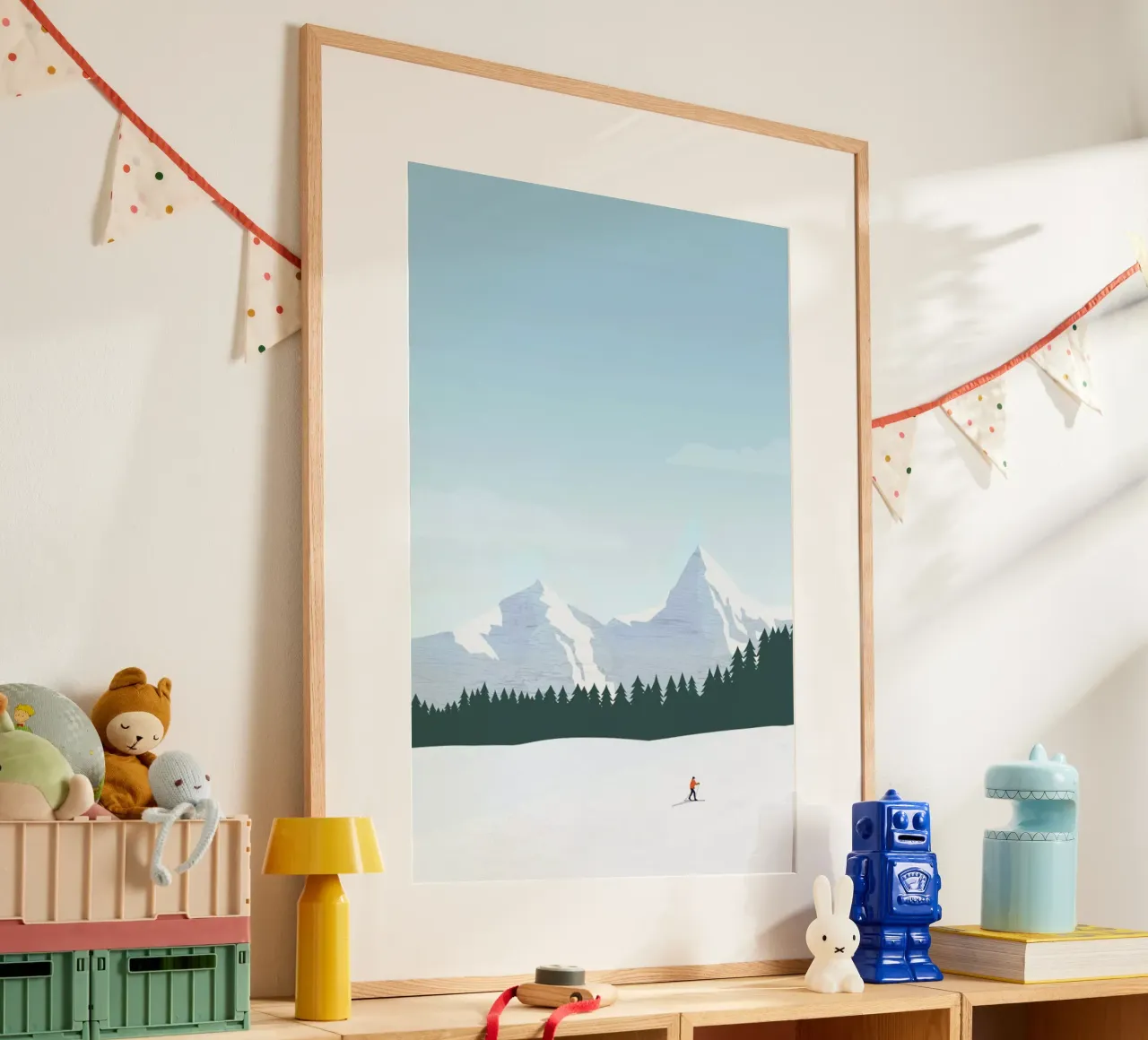 Ski poster con telaio in alluminio da Katinka Reinke