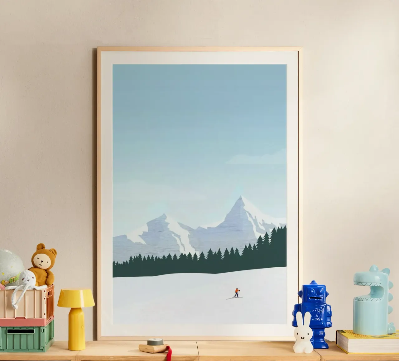Ski poster con telaio in alluminio da Katinka Reinke