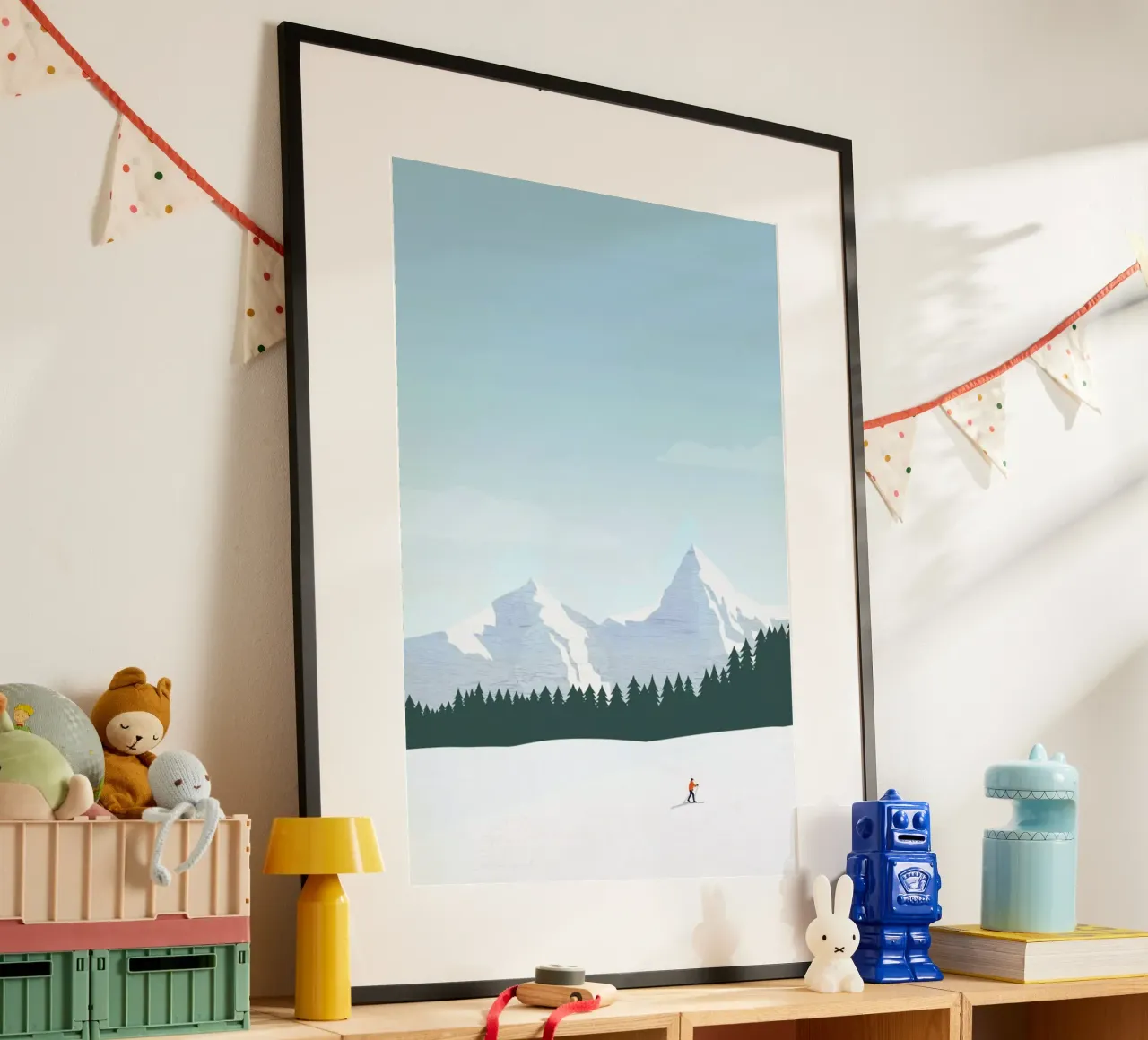 Ski poster con telaio in alluminio da Katinka Reinke