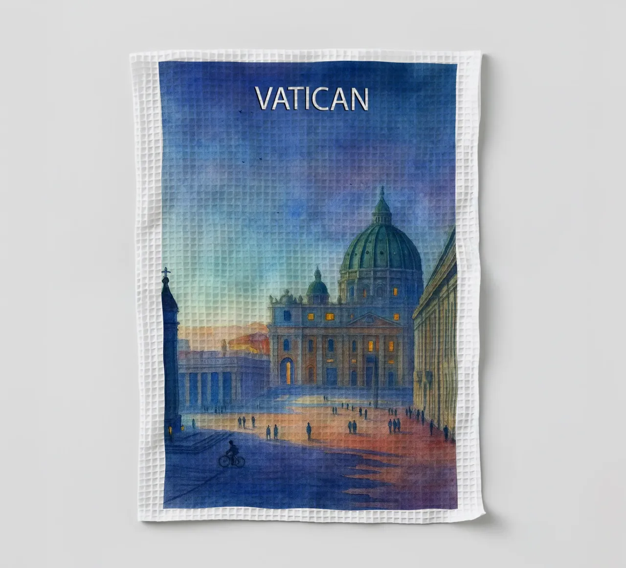 pittura della città del vaticano ilustrazione canovaccio da cucina da Allghaniz