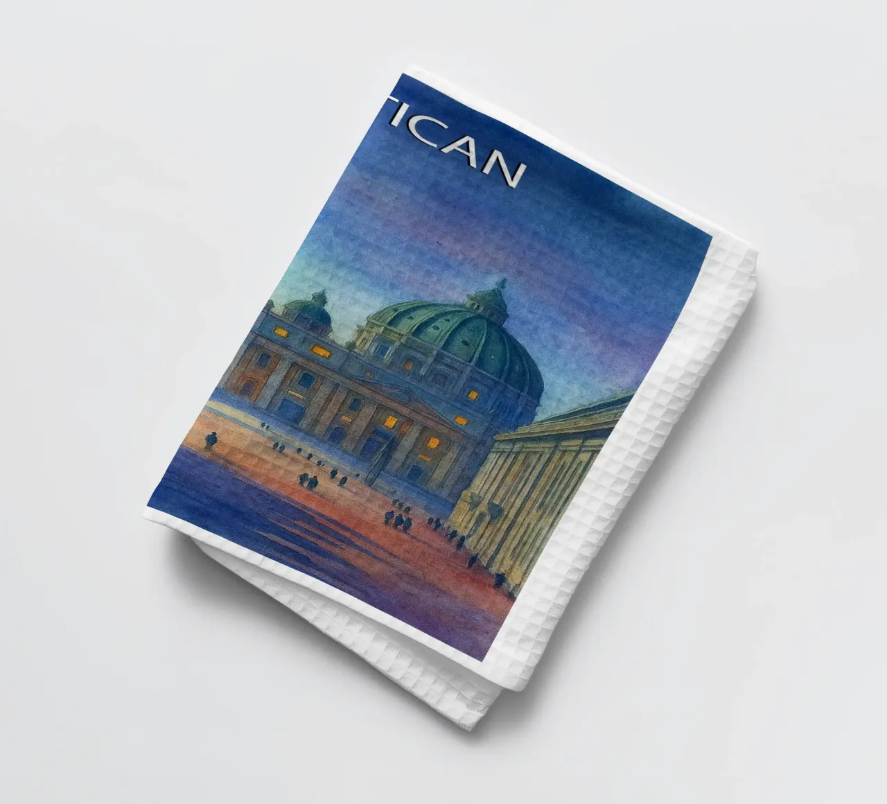 pittura della città del vaticano ilustrazione canovaccio da cucina da Allghaniz
