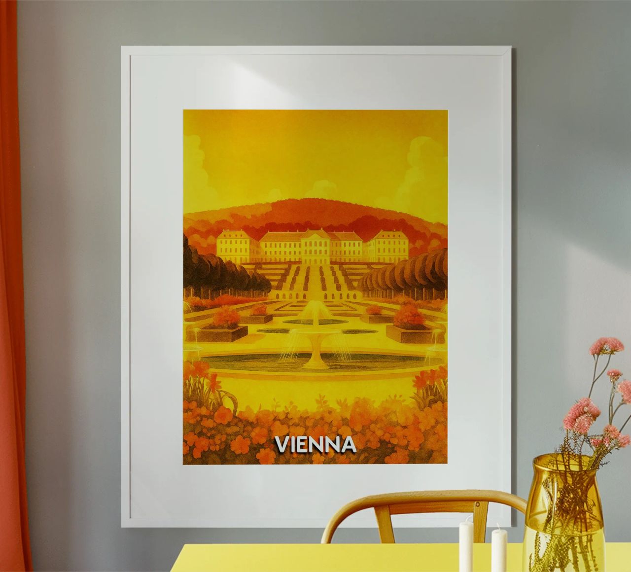 wien stadt malerei ilustration Poster von Allghaniz