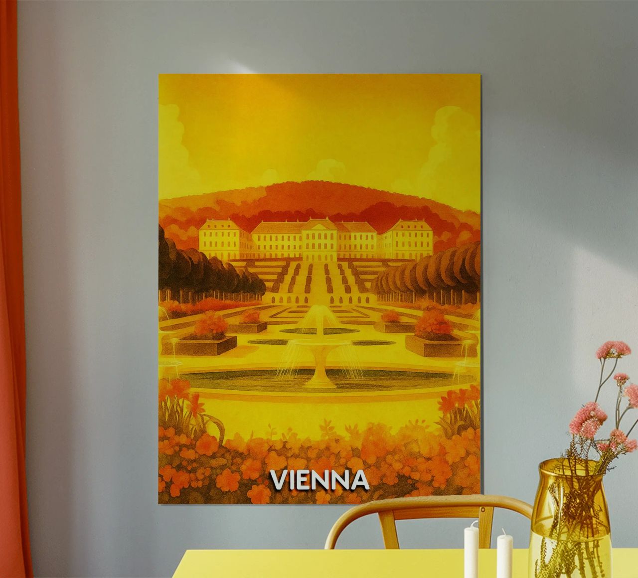 wien stadt malerei ilustration Poster von Allghaniz