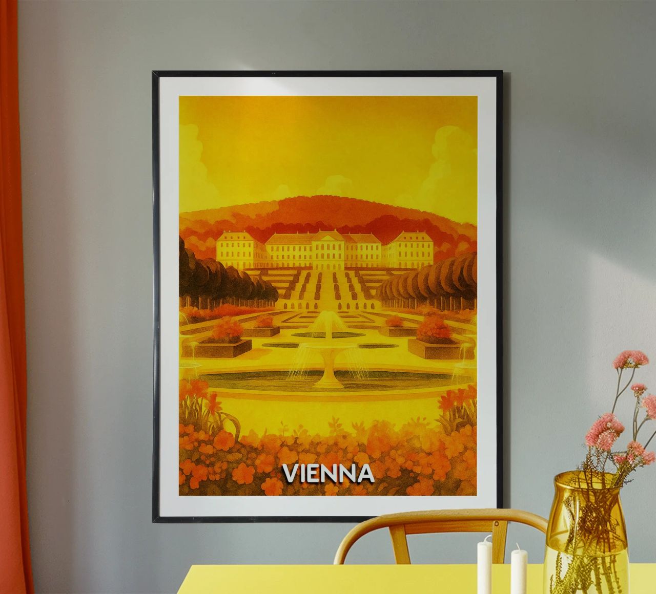 wien stadt malerei ilustration Poster von Allghaniz