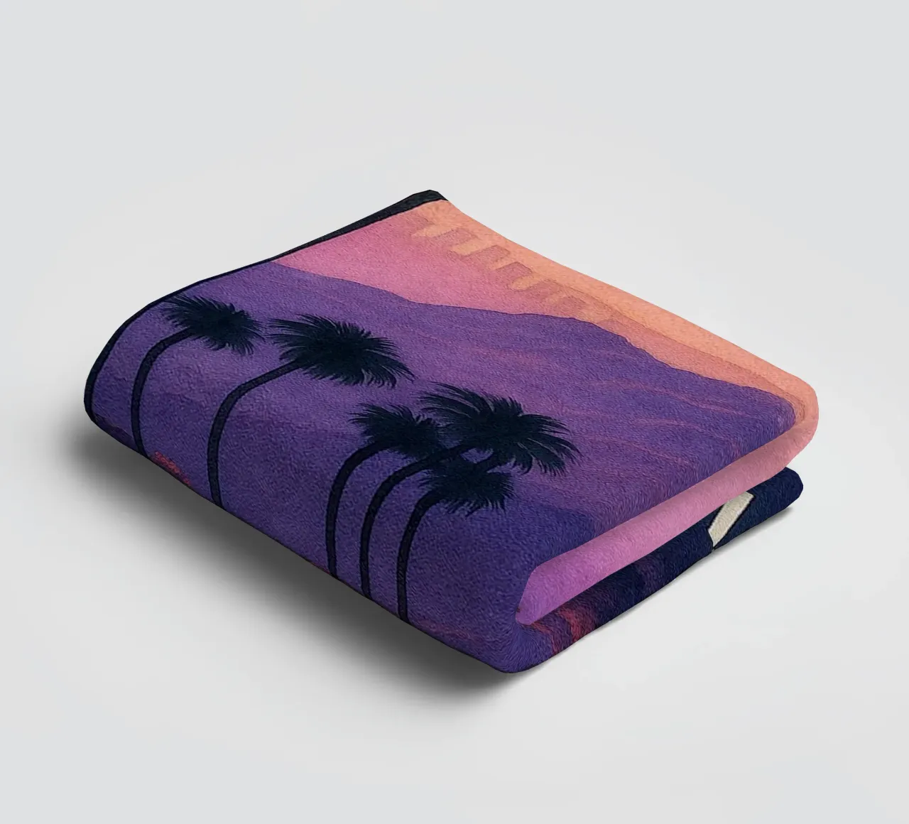 hollywood city painting ilustration towel by Allghaniz