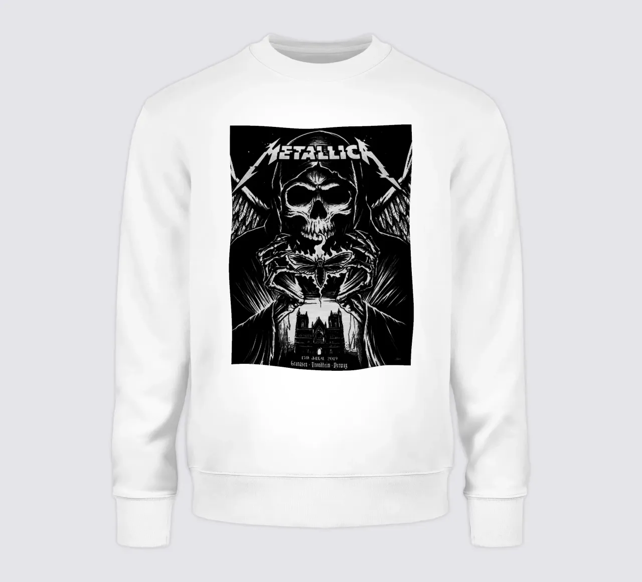 metallica band art felpa da vanhesling
