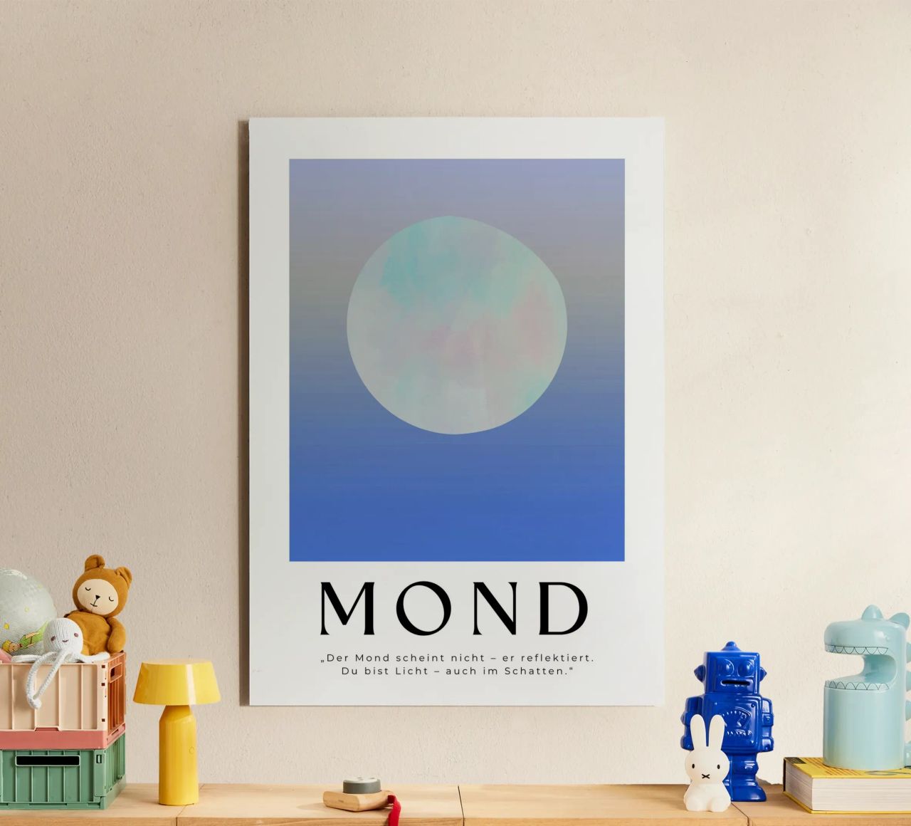 „Der Mond scheint nicht – er reflektiert." alluminio dibond da Grünkraftwerk