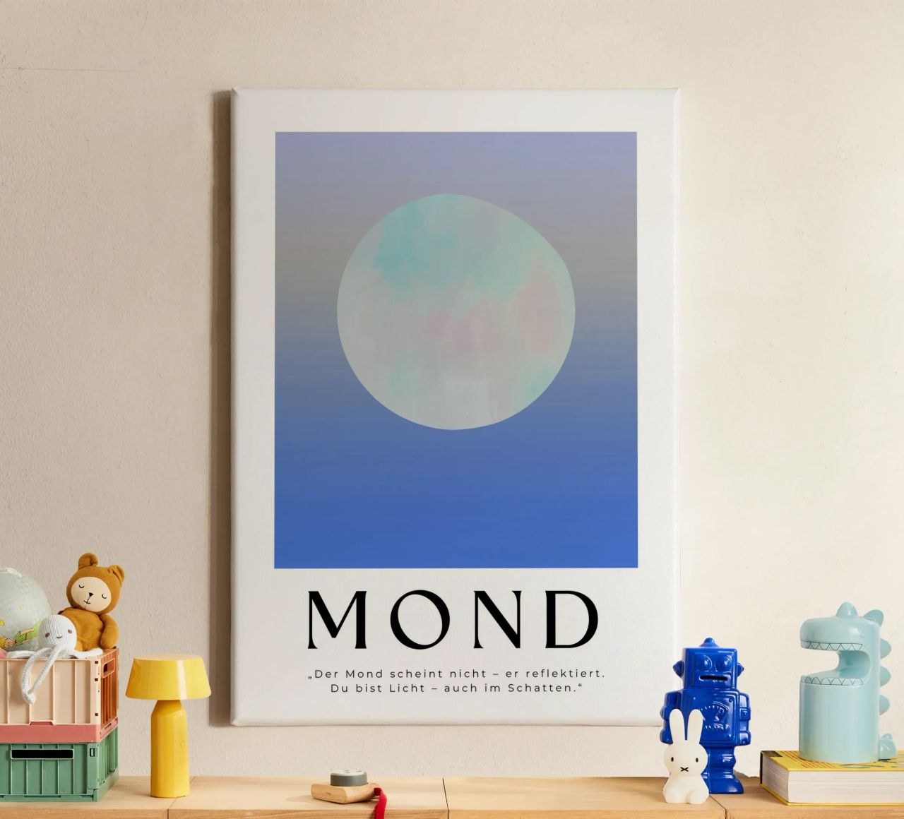 „Der Mond scheint nicht – er reflektiert." tela da Grünkraftwerk