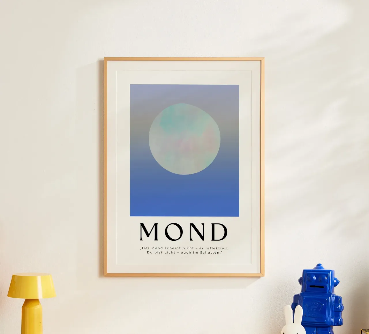 „Der Mond scheint nicht – er reflektiert." carta hahnemühle da Plantiful Print