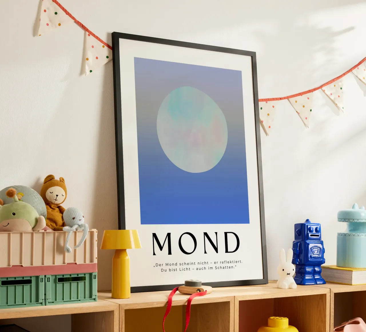 „Der Mond scheint nicht – er reflektiert." carta hahnemühle da Plantiful Print