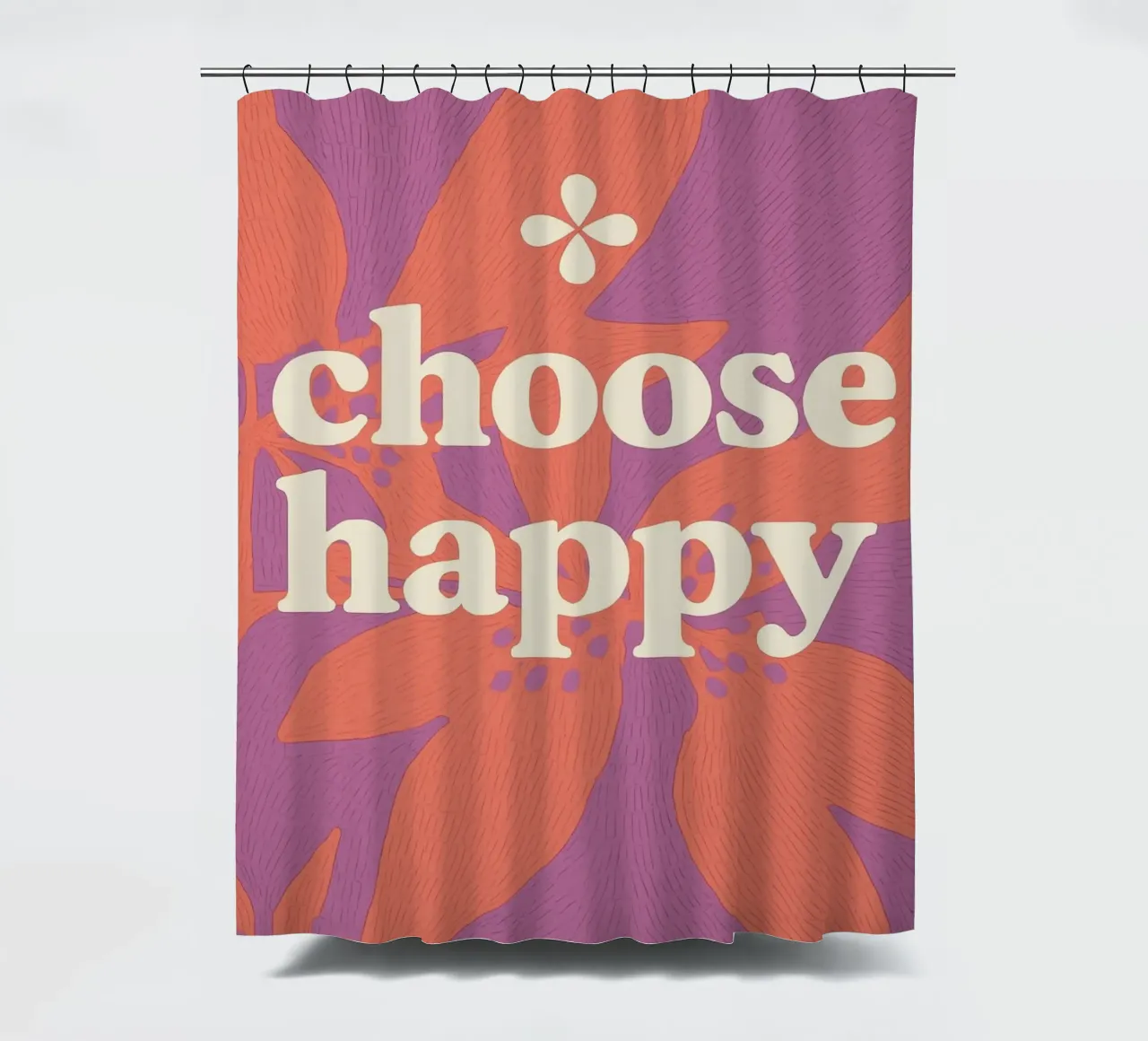 Choose Happy tenda da doccia da treechild
