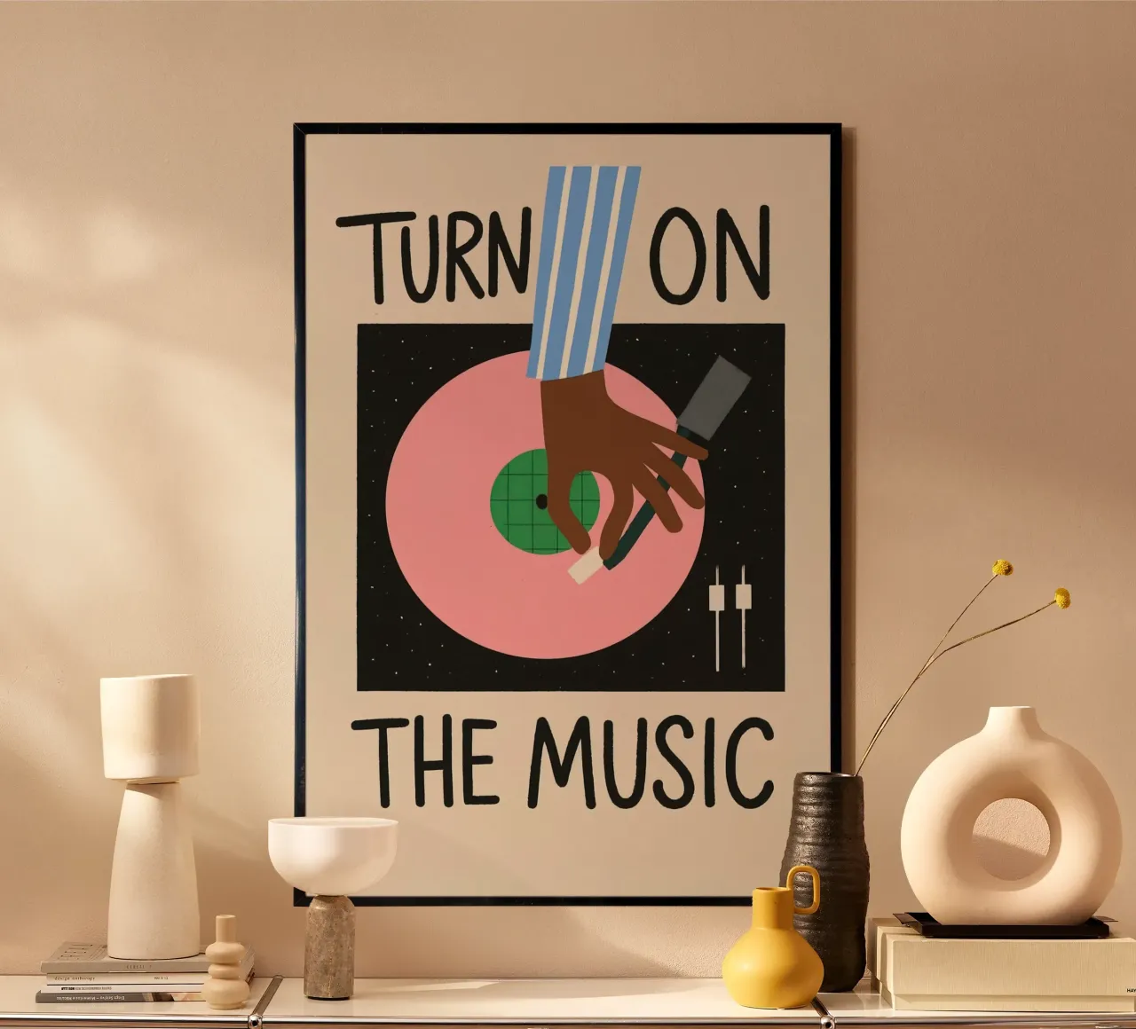 Accendere la musica poster con telaio in plastica da 🥝 KIWI STORE