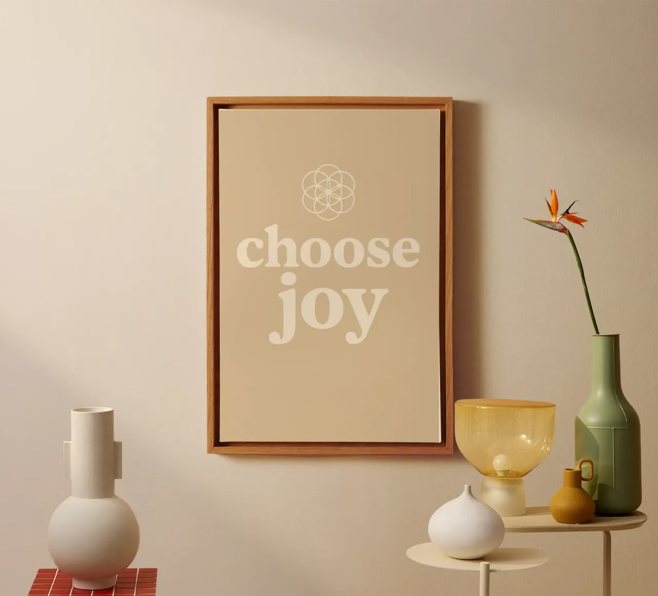Choose Joy tela con Cornice a cassetta da treechild