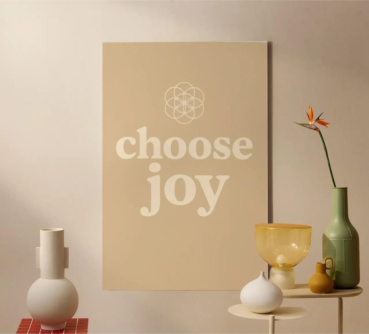 Choose Joy tela con Cornice a cassetta da treechild