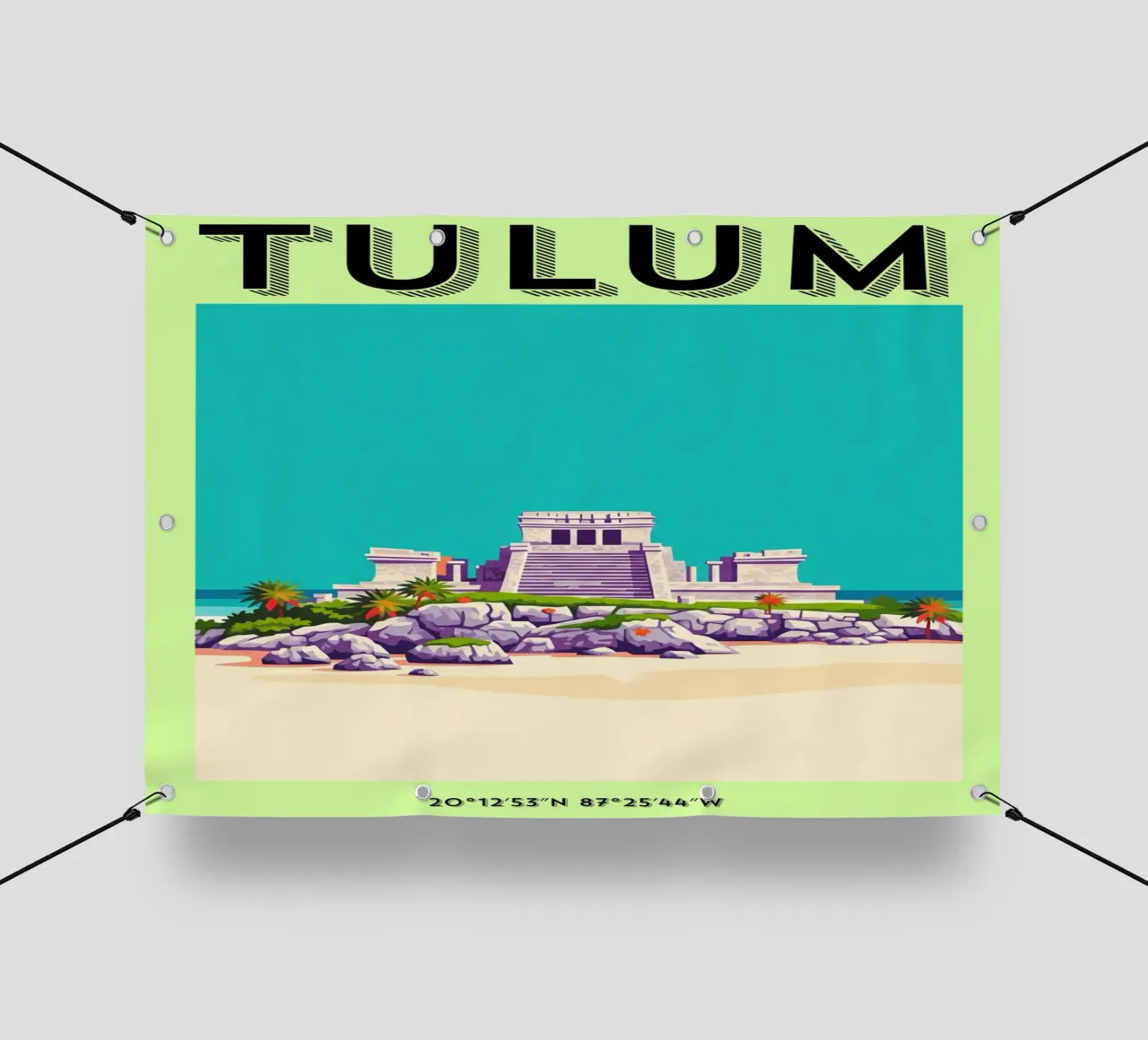 Tulum Summer Vibes. Where Ancients meet the modern telo in pvc da ZEN VACATION