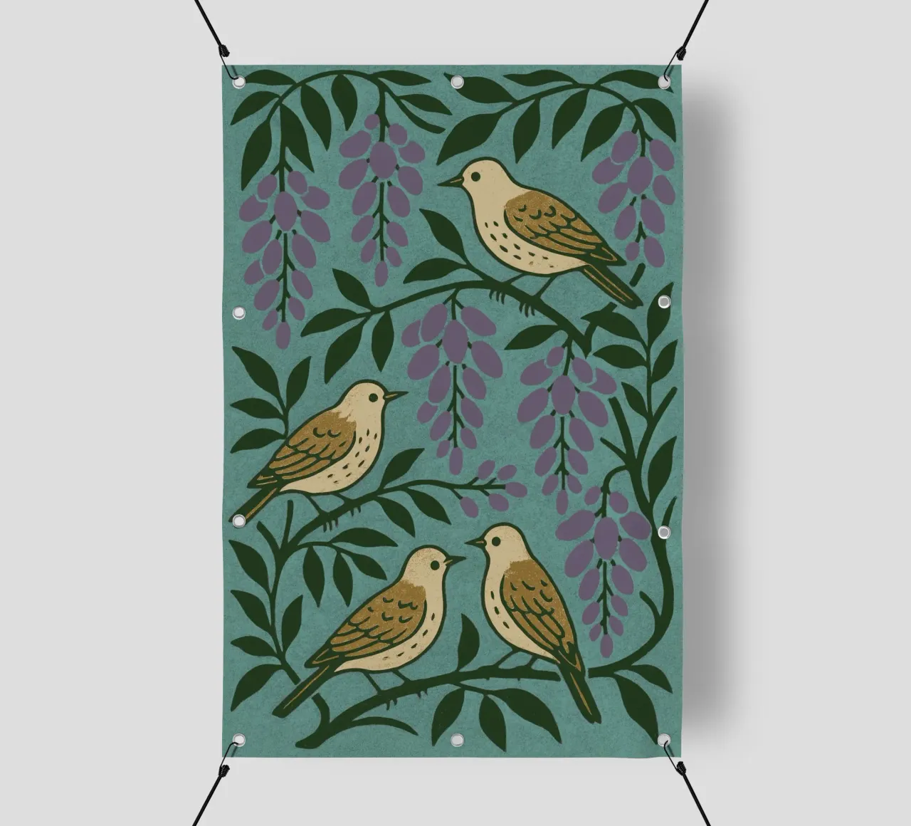 Grape Birds telo in pvc da treechild