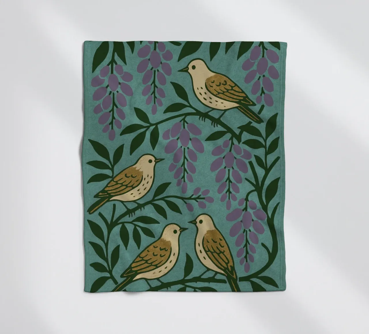 Grape Birds coperta in pile da treechild