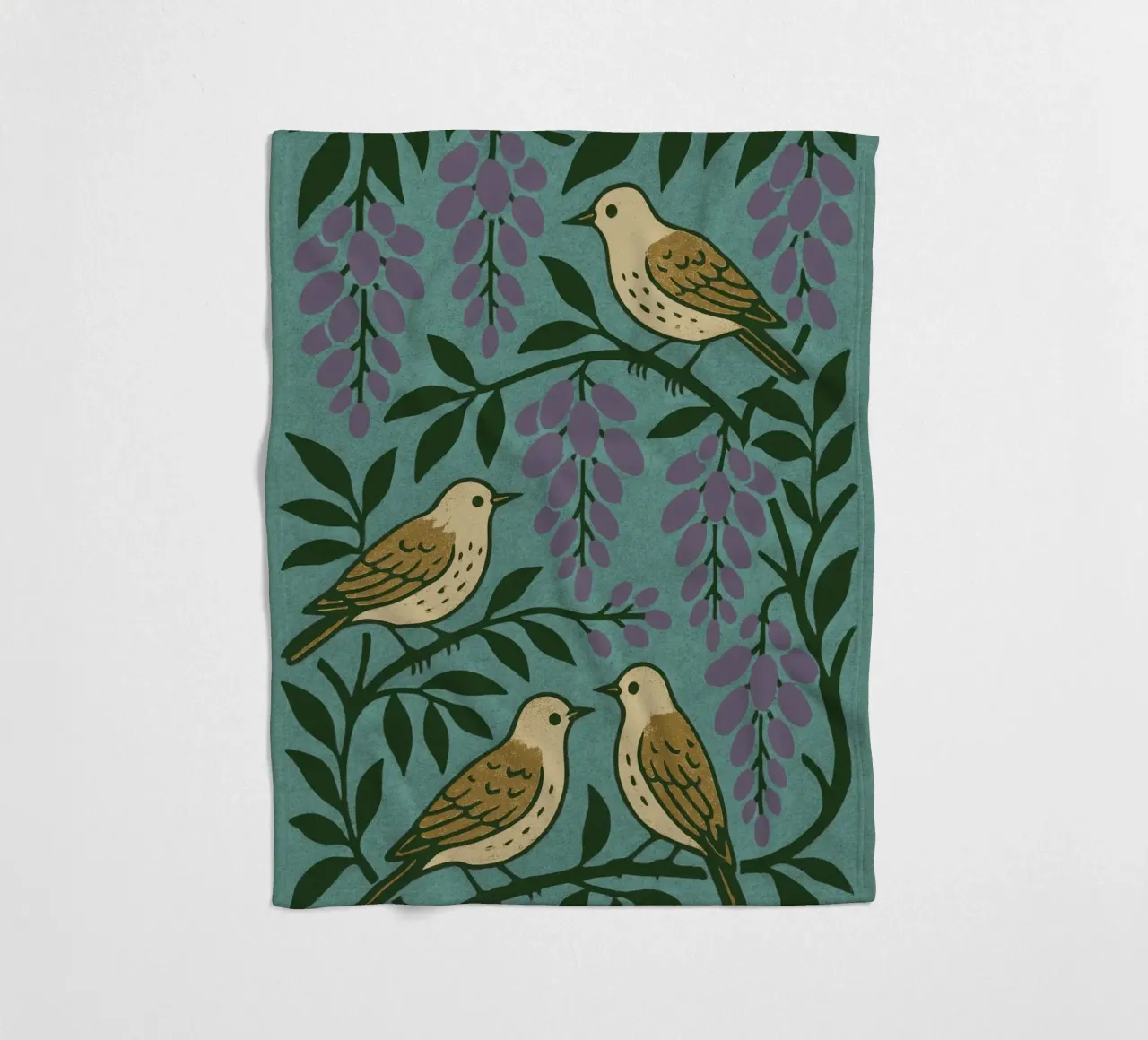 Grape Birds coperta in pile da treechild
