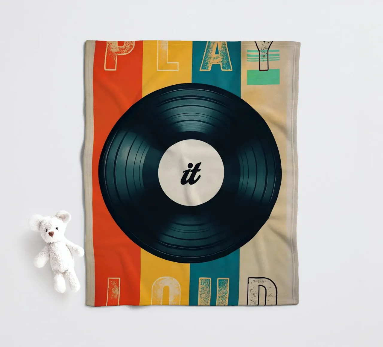 Arte del disco in vinile Play it Loud coperta in pile da 🥝 KIWI STORE