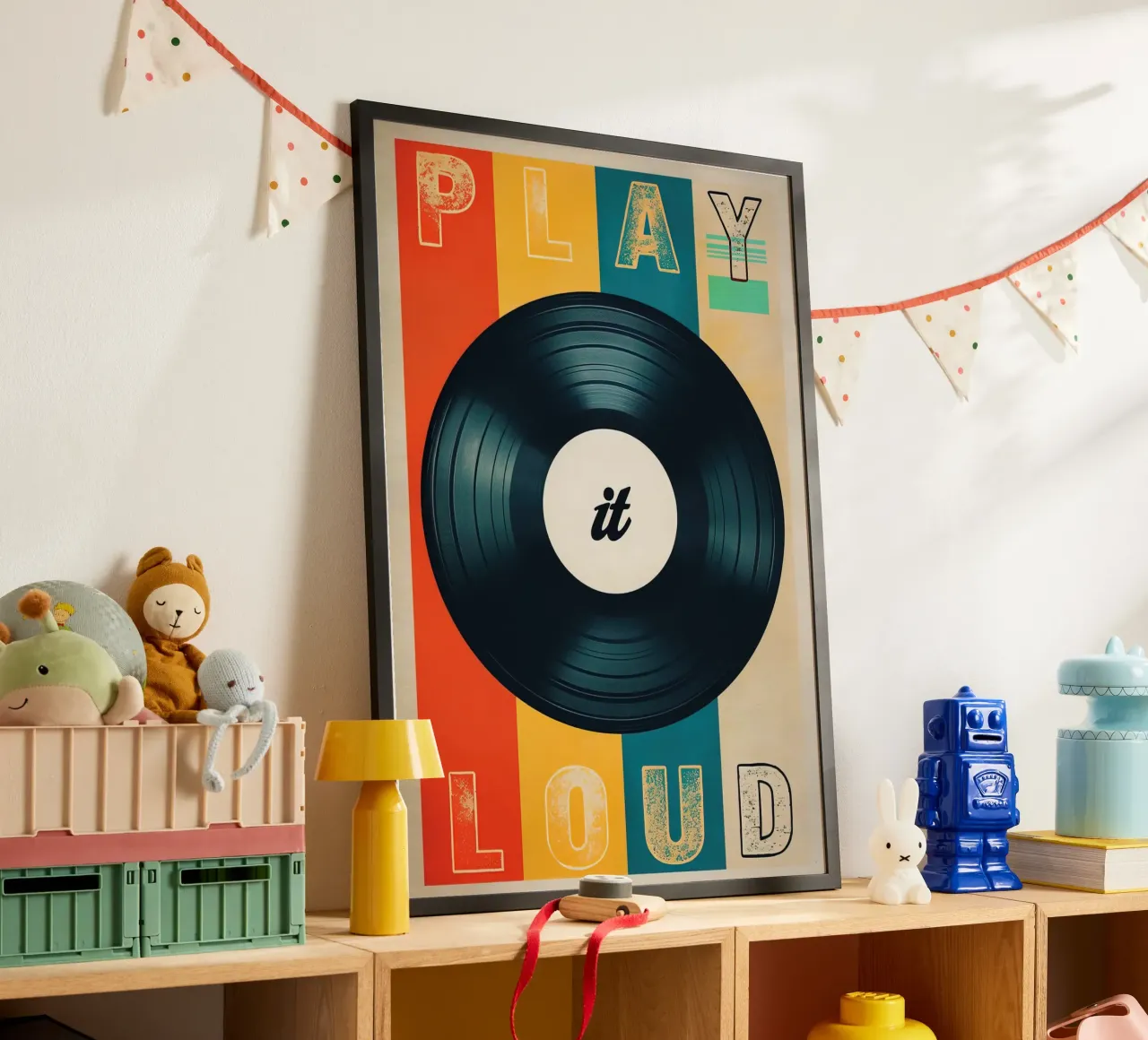 Arte del disco in vinile Play it Loud poster da 🥝 KIWI STORE