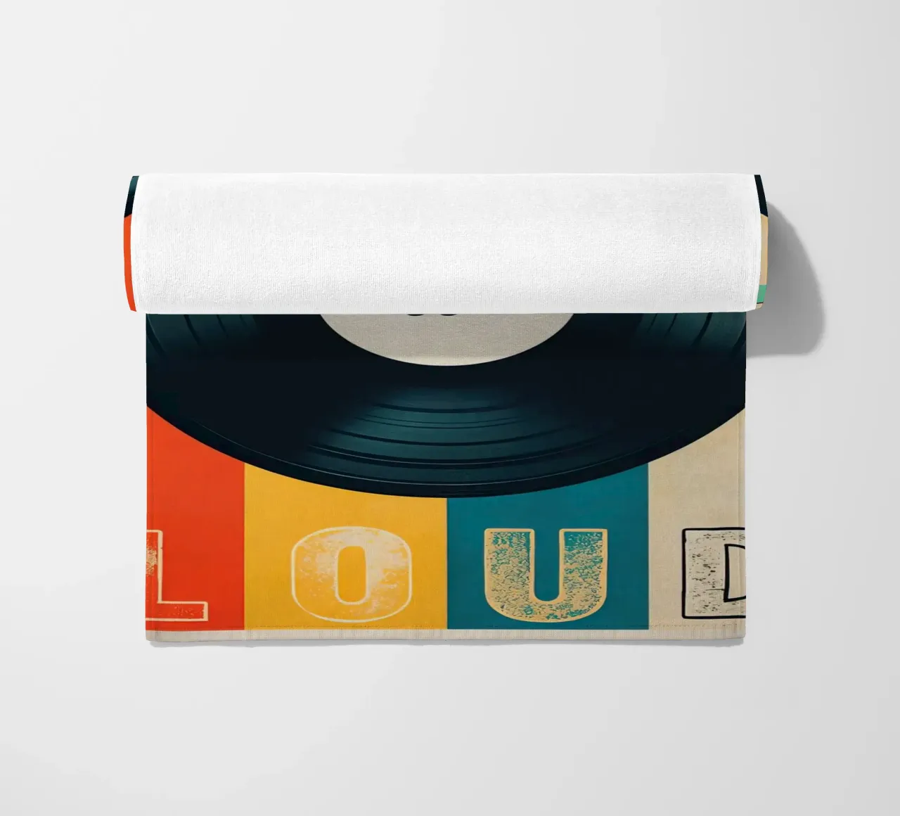Play it Loud Vinyl Record Art beach towel by 🥝 KIWI STORE