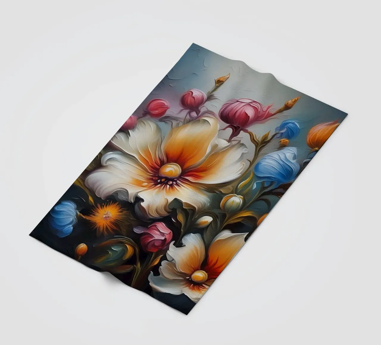 Fiori_pittura_2 coperta in pile da Farb- und Blütenzauber by LK