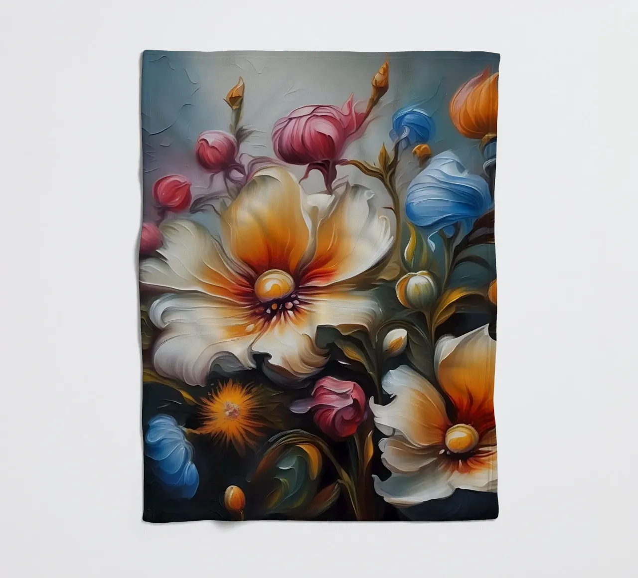 Fiori_pittura_2 coperta in pile da Farb- und Blütenzauber by LK