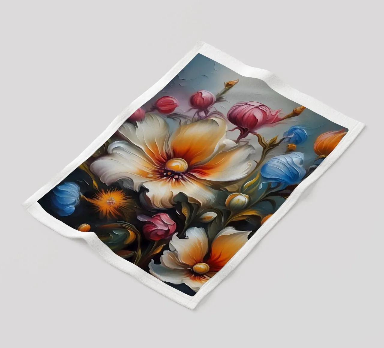 Fiori_pittura_2 coperta in pile da Farb- und Blütenzauber by LK