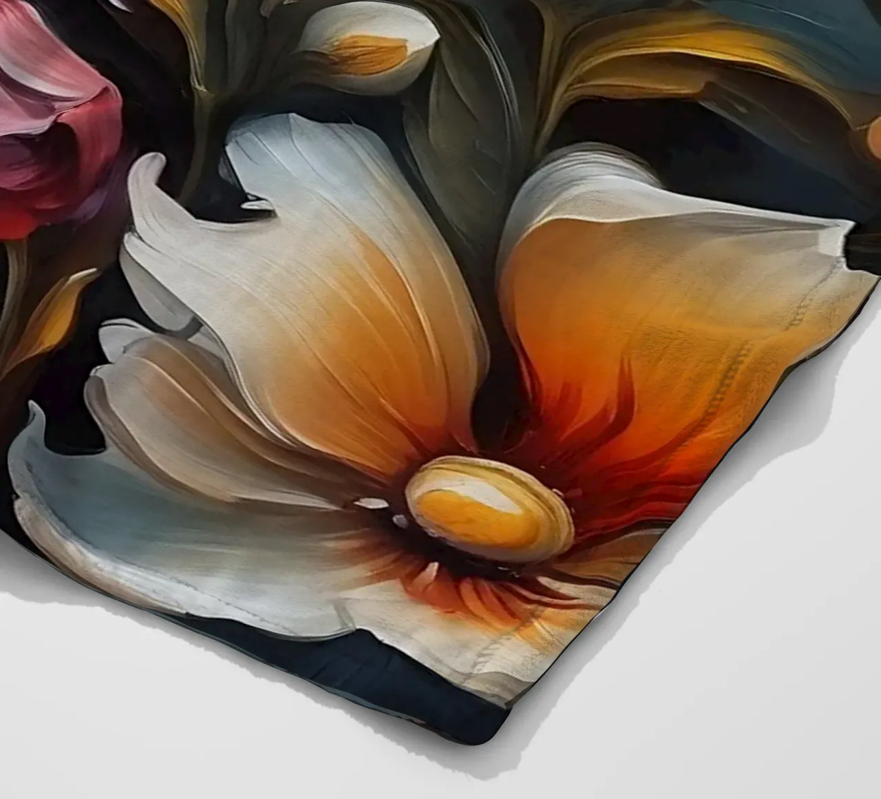 Fiori_pittura_2 coperta in pile da Farb- und Blütenzauber by LK
