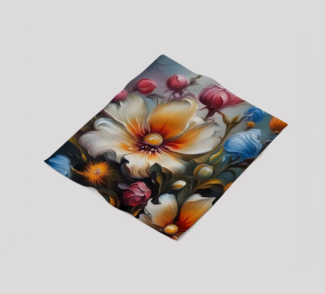 Fiori_pittura_2 coperta in pile da Farb- und Blütenzauber by LK