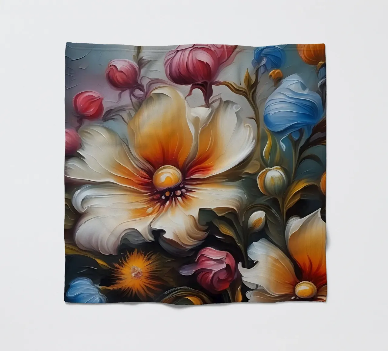 Fiori_pittura_2 coperta in pile da Farb- und Blütenzauber by LK