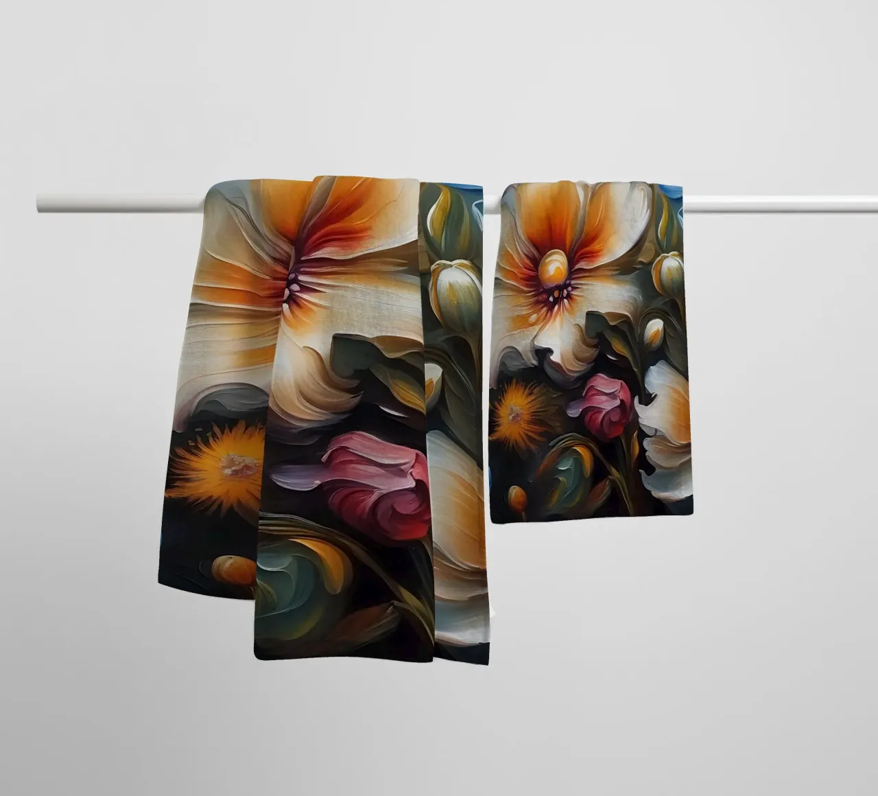 Fiori_pittura_2 asciugamano da bagno da Farb- und Blütenzauber by LK