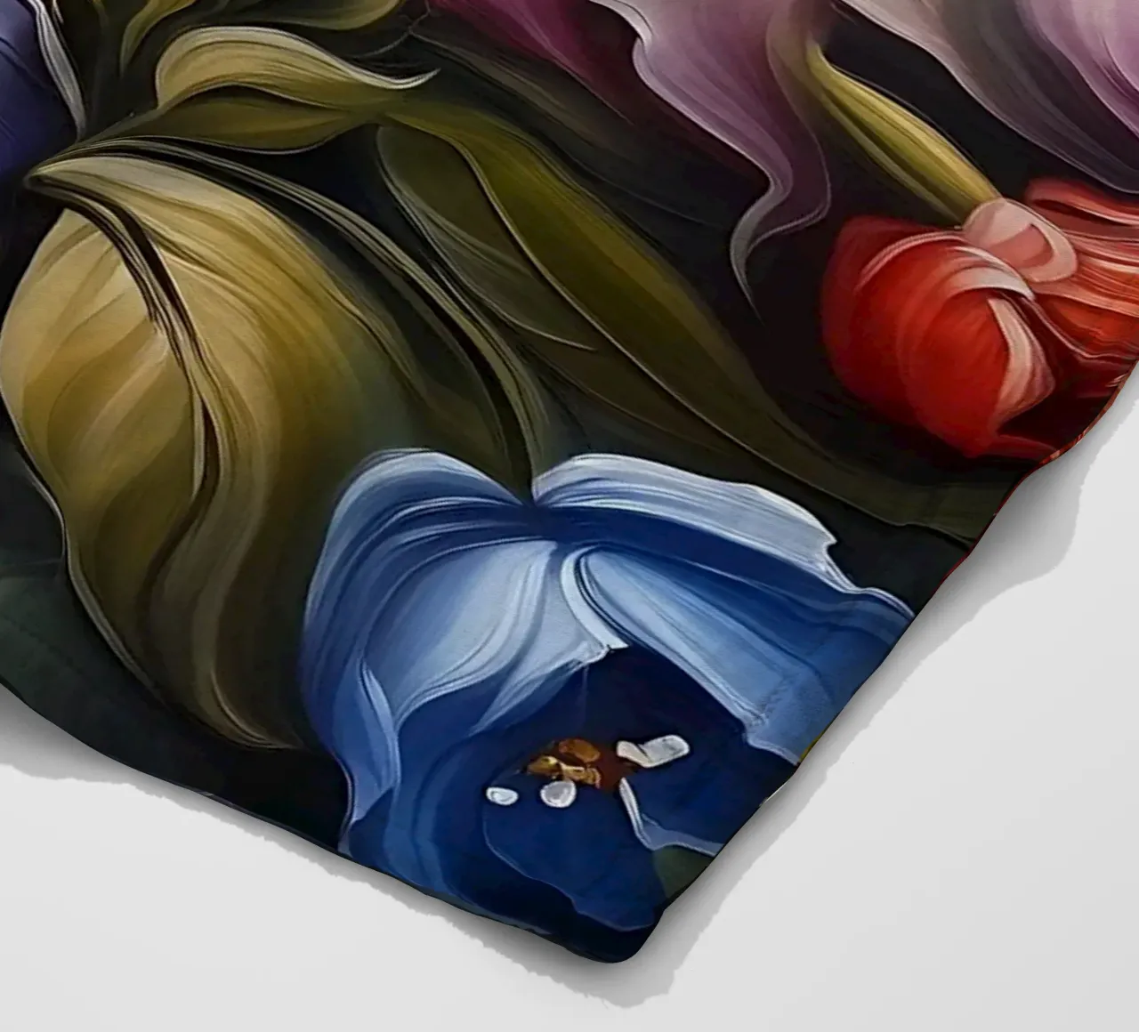 Fiori_pittura_3 coperta in pile da Farb- und Blütenzauber by LK