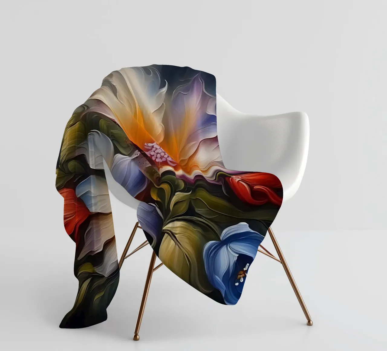Fiori_pittura_3 coperta in pile da Farb- und Blütenzauber by LK