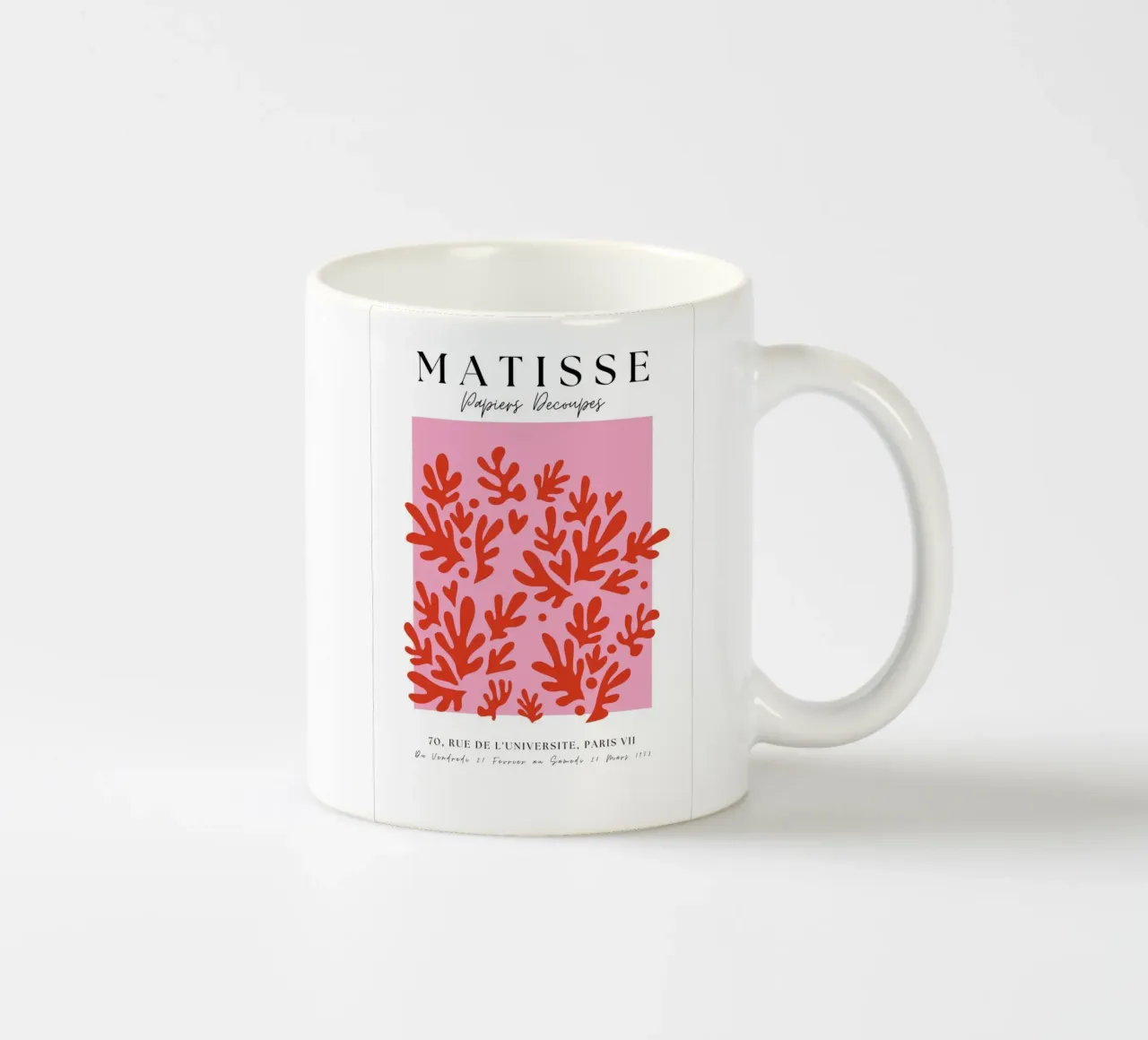 Forme di corallo minimaliste francesi di Matisse tazza in ceramica da pdigitalprints