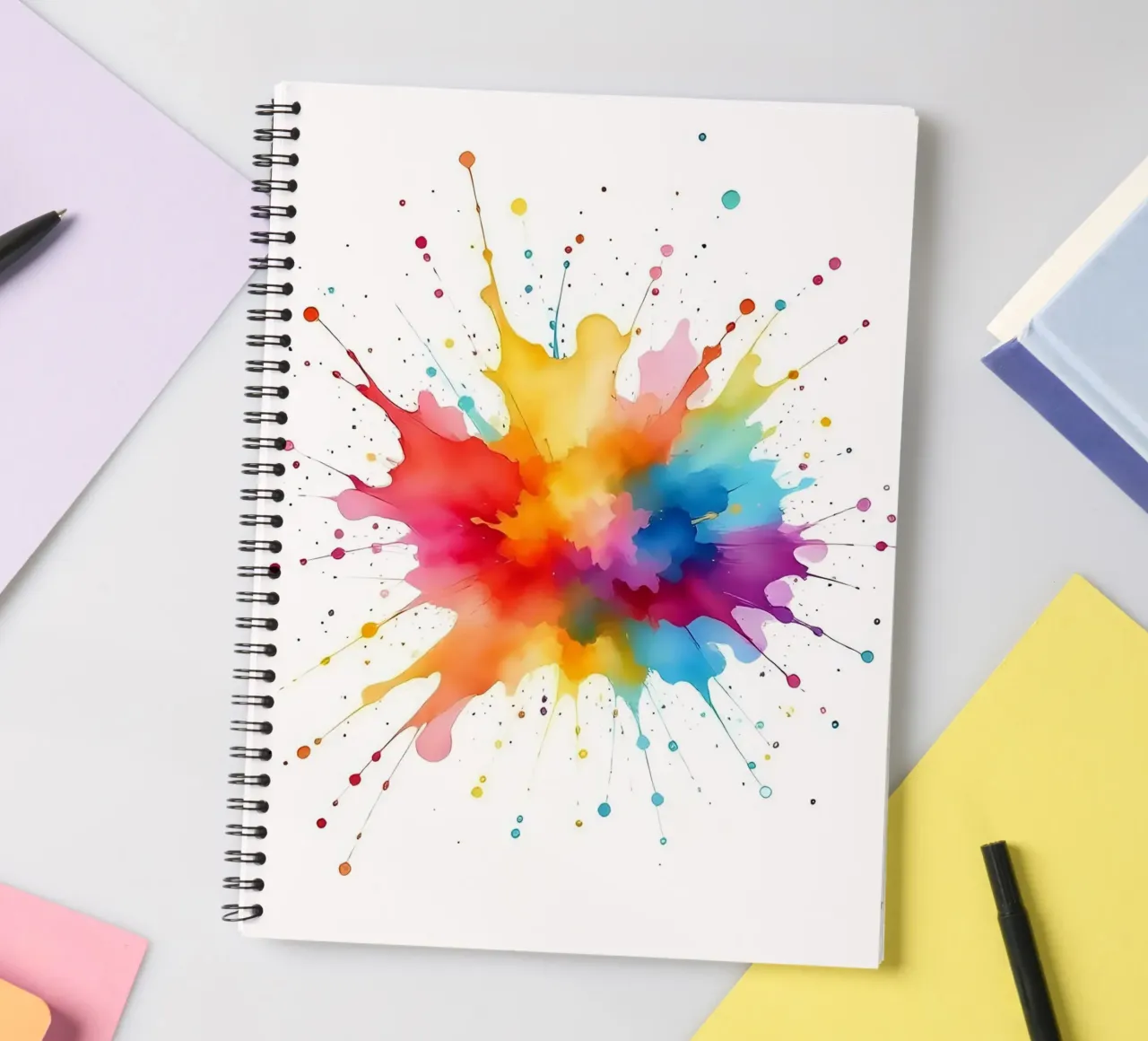 Colour blob_StyleA_1 spiral notebook by Farb- und Blütenzauber by LK