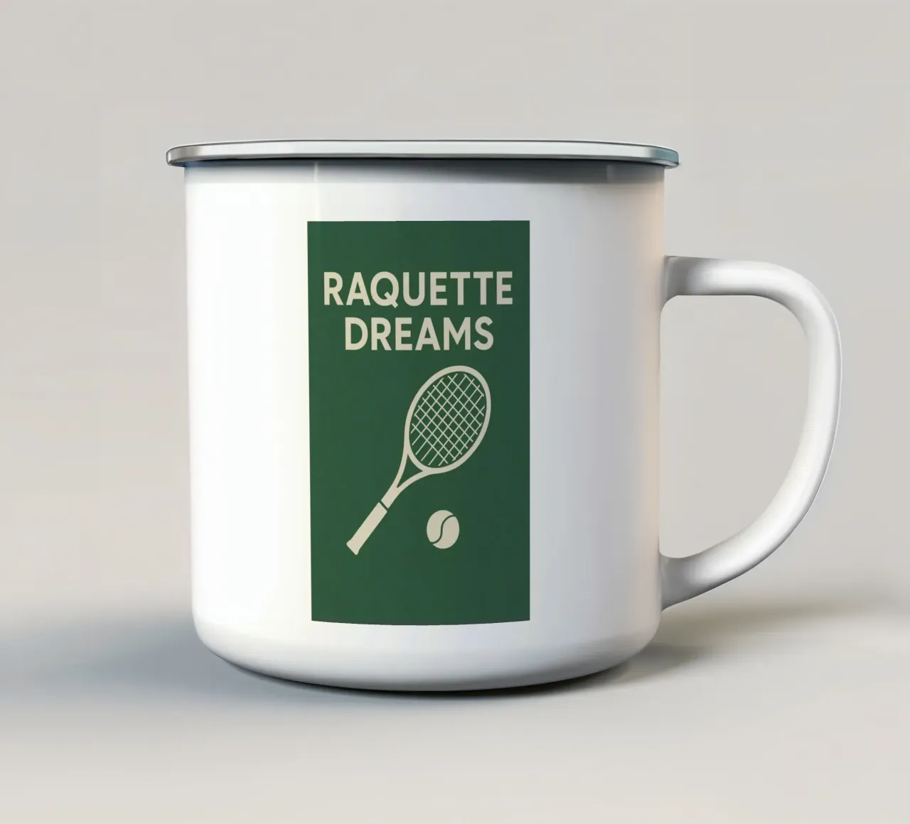 Raquette Dreams tazza in smalto da treechild