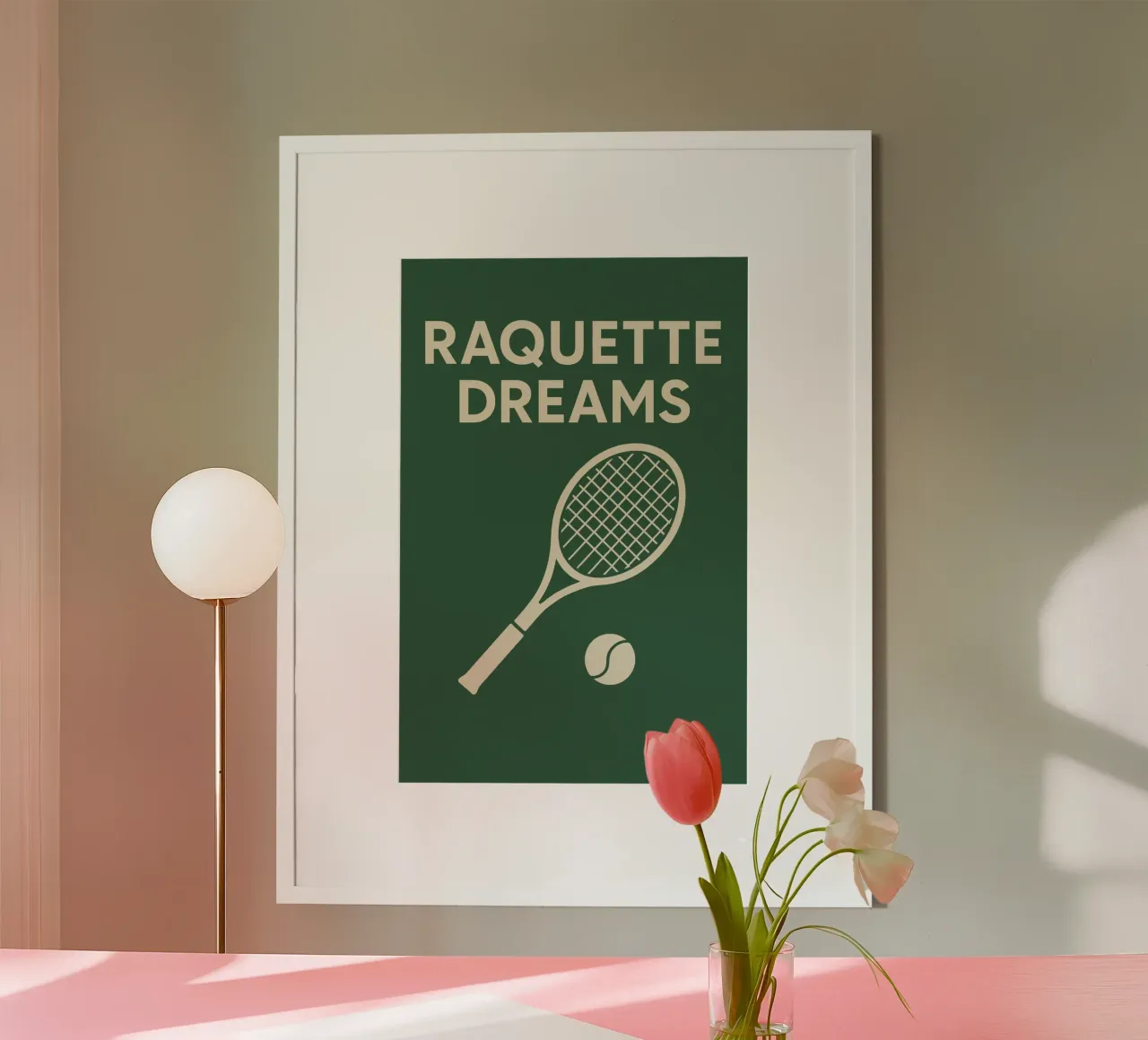 Raquette Dreams poster con telaio in alluminio da treechild