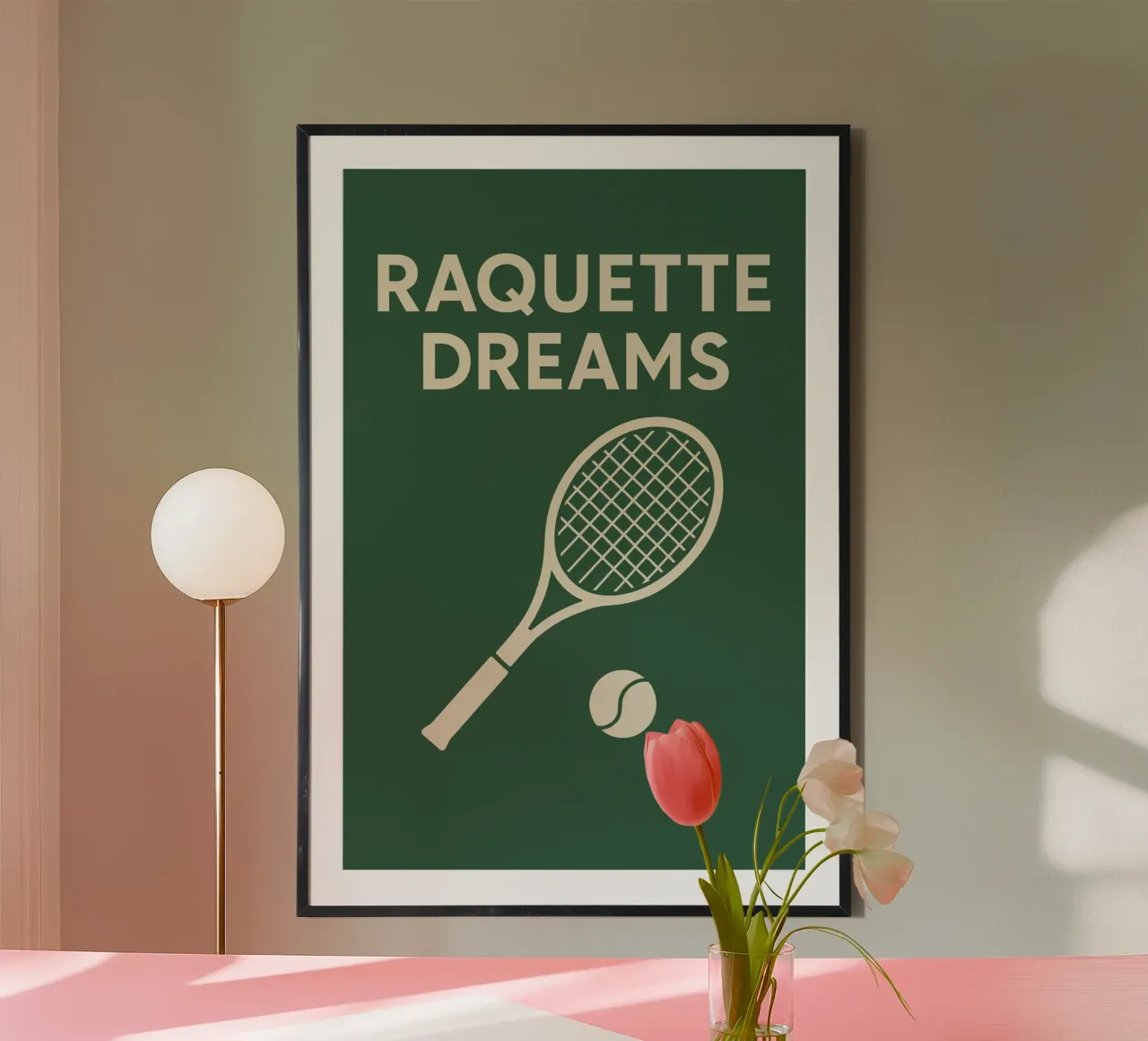 Raquette Dreams poster con telaio in alluminio da treechild