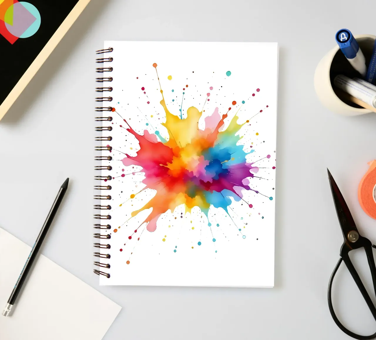 Colour blob_styleA_1a spiral notebook by Farb- und Blütenzauber by LK