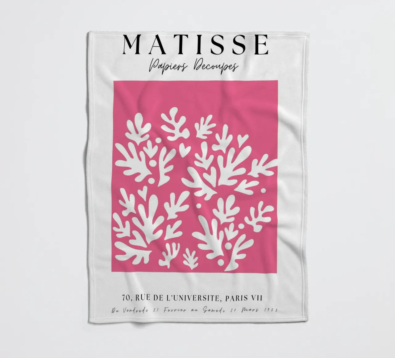 Forme astratte ispirate ai ritagli di Matisse coperta in pile da pdigitalprints